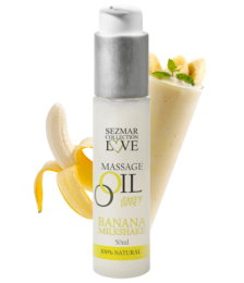Huile de massage comestible milkshake banane 50ml - SEZ001
